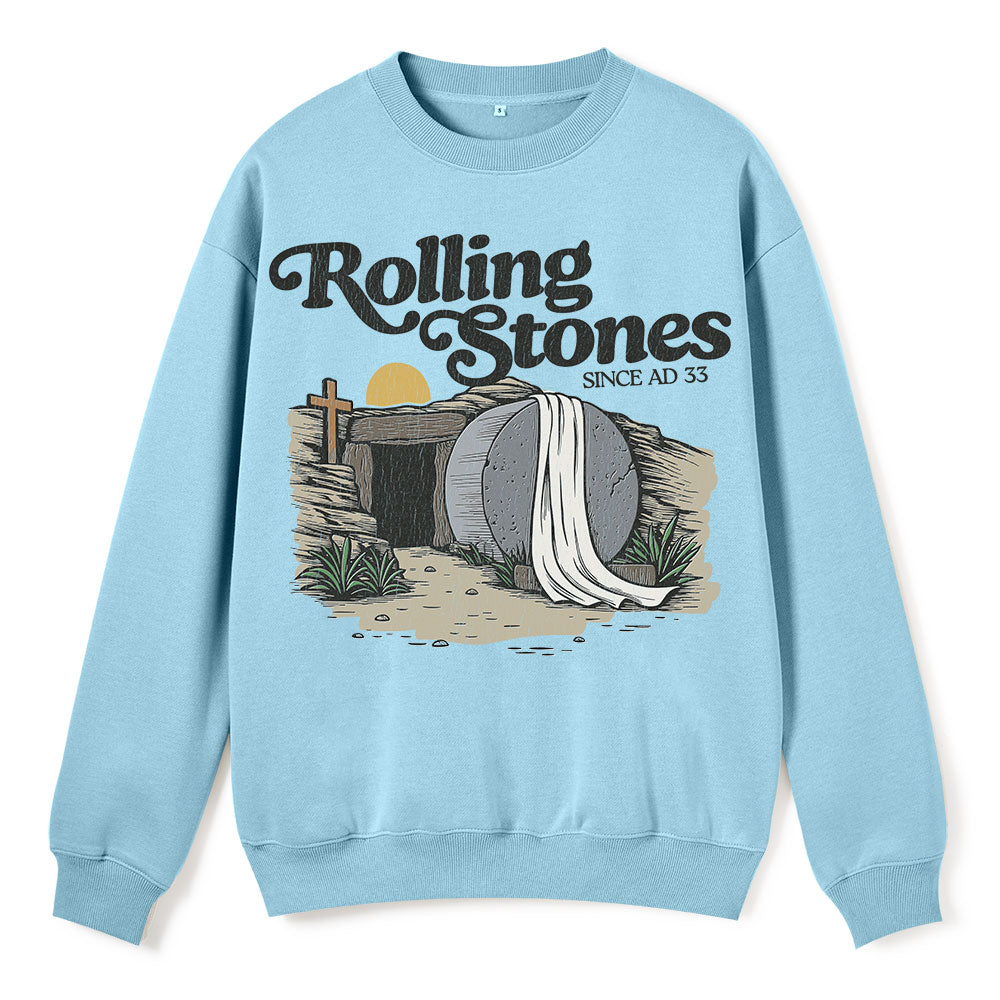 The Stone Was Rolled Away Christian Fleece Sweatshirt
