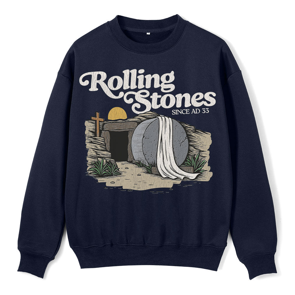 The Stone Was Rolled Away Christian Fleece Sweatshirt