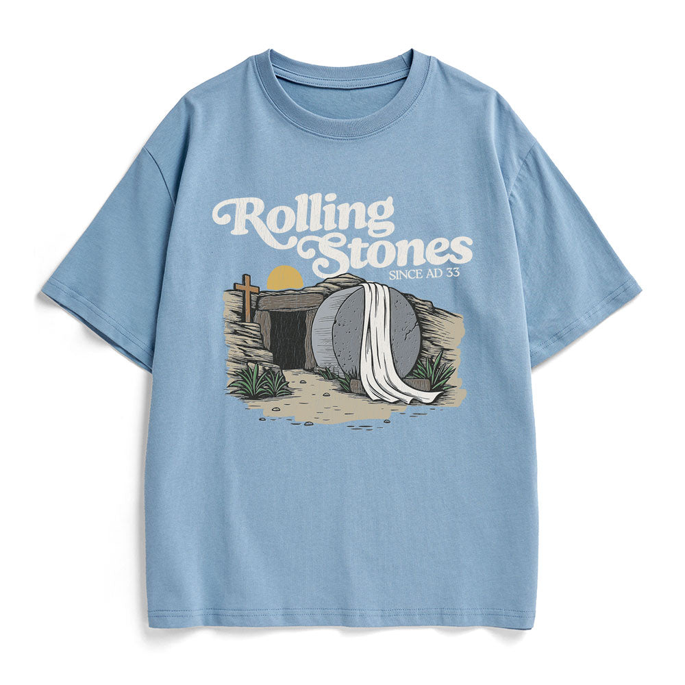 The Stone Was Rolled Away Christian Heavy Cotton T-Shirt