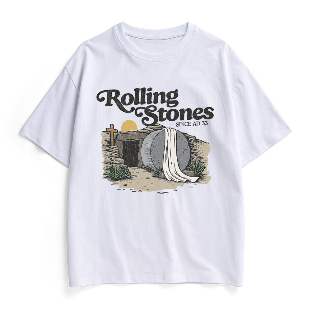 The Stone Was Rolled Away Christian Heavy Cotton T-Shirt