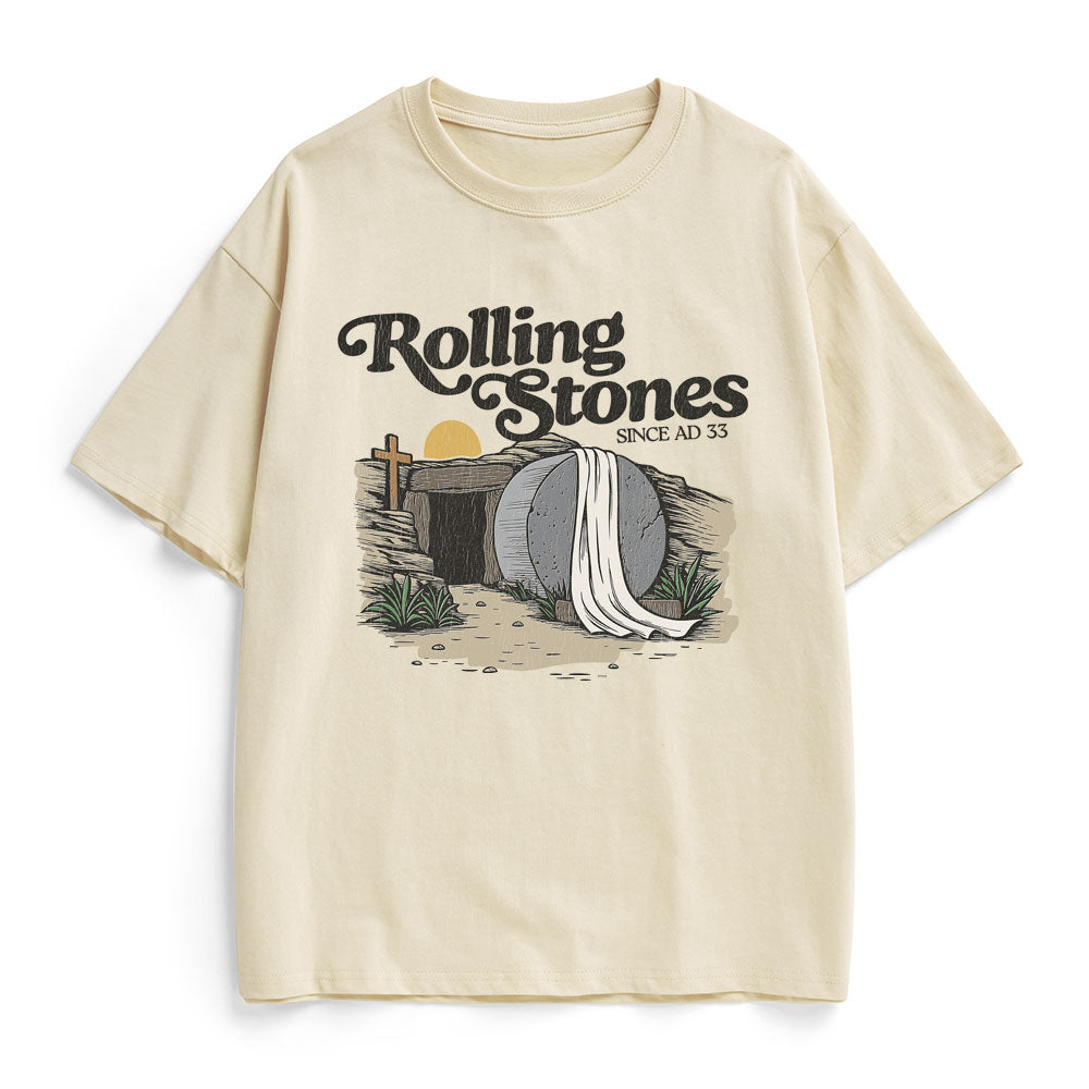 The Stone Was Rolled Away Christian Heavy Cotton T-Shirt