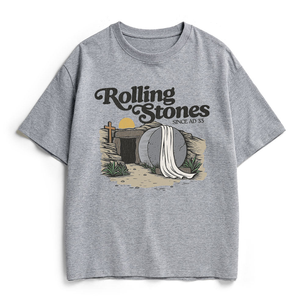 The Stone Was Rolled Away Christian Heavy Cotton T-Shirt