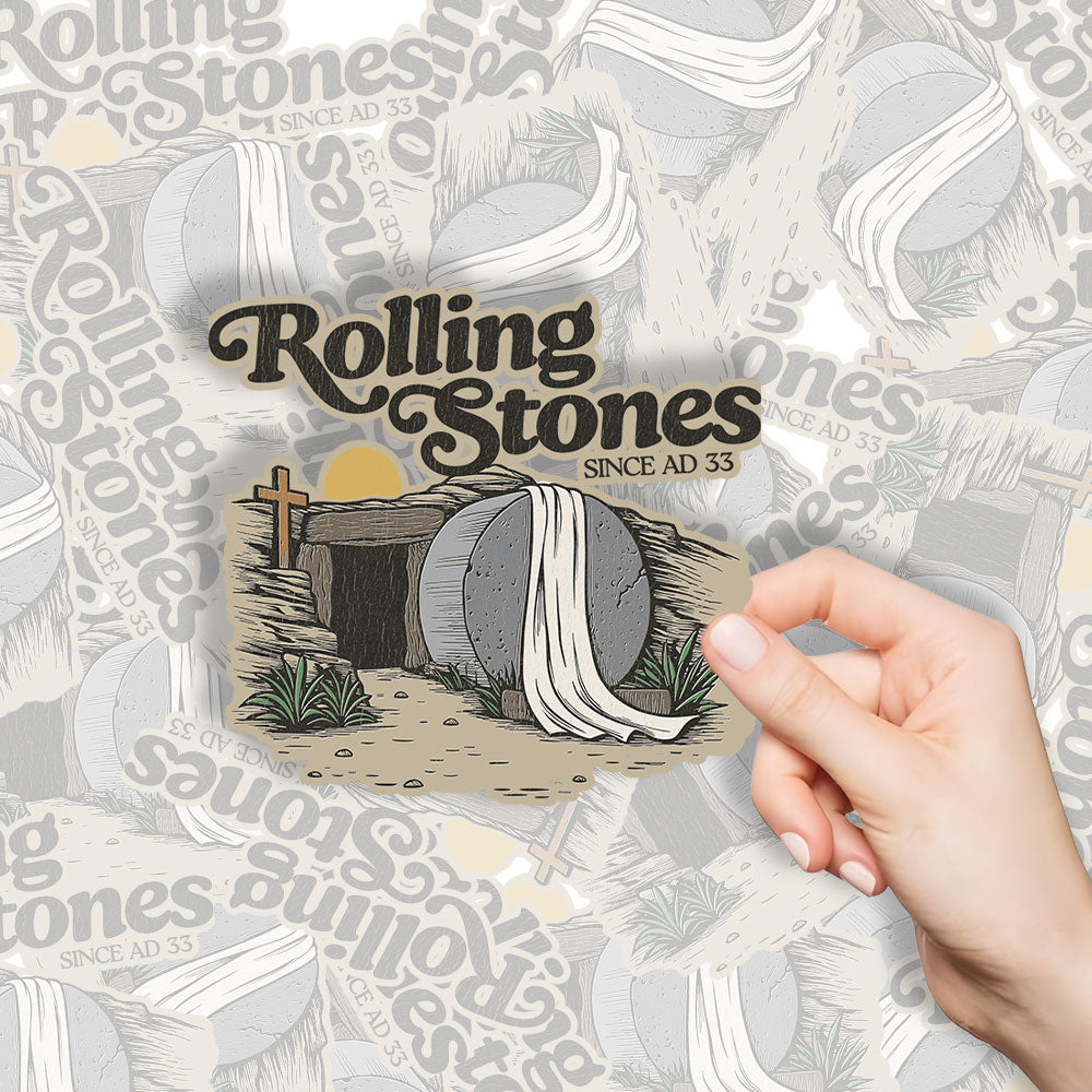 The Stone Was Rolled Away Christian Stickers