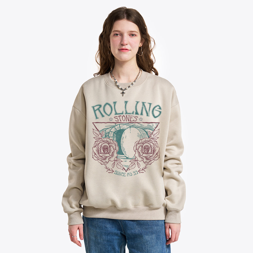 The Stone Was Rolled Away Retro Christian Fleece Sweatshirt