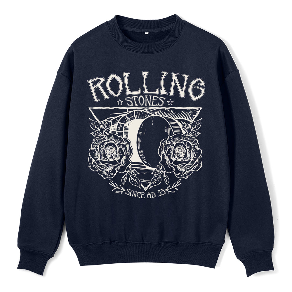 The Stone Was Rolled Away Retro Christian Fleece Sweatshirt