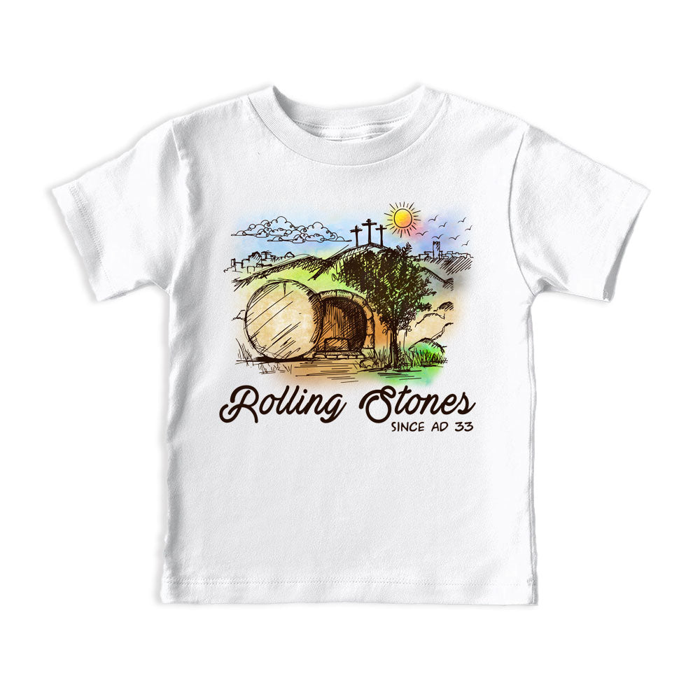 The Stone Was Rolled Away Retro Christian Kid T-Shirt