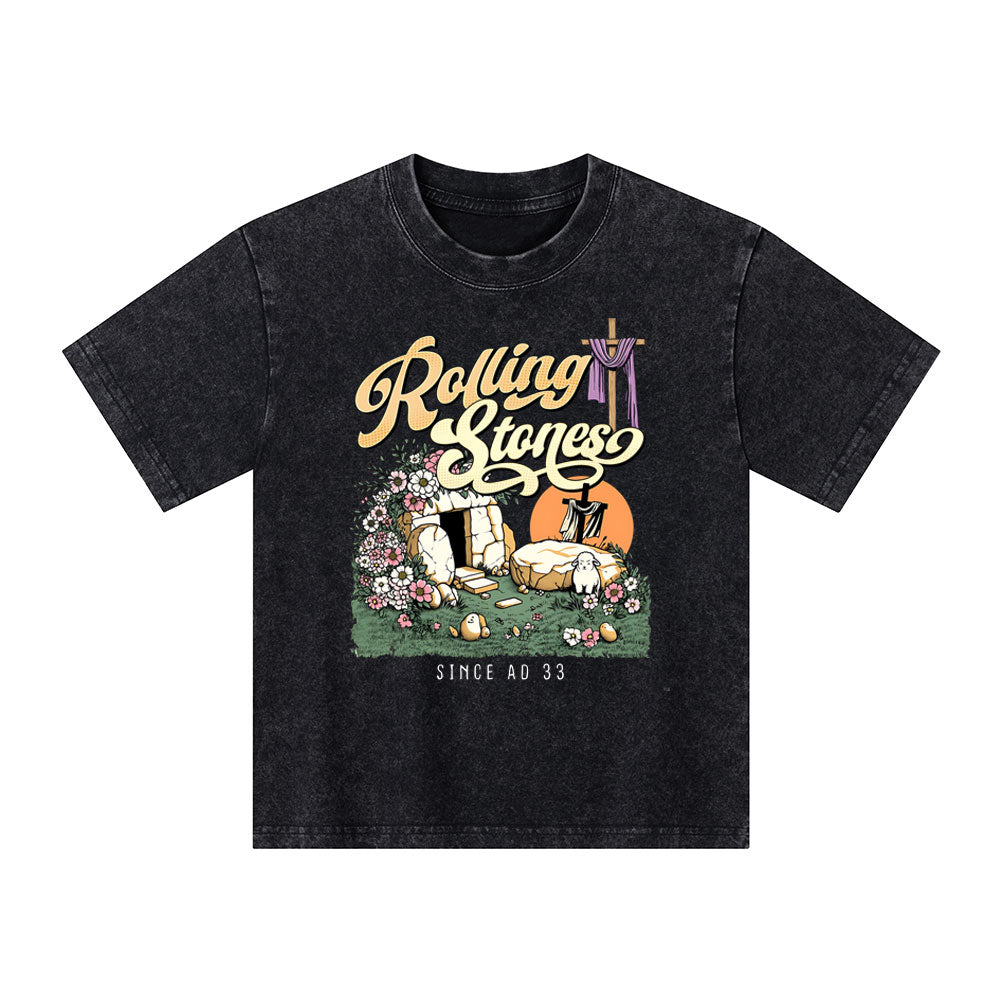 The Stone Was Rolled Away Sheep Christian Washed Kid  T-Shirt