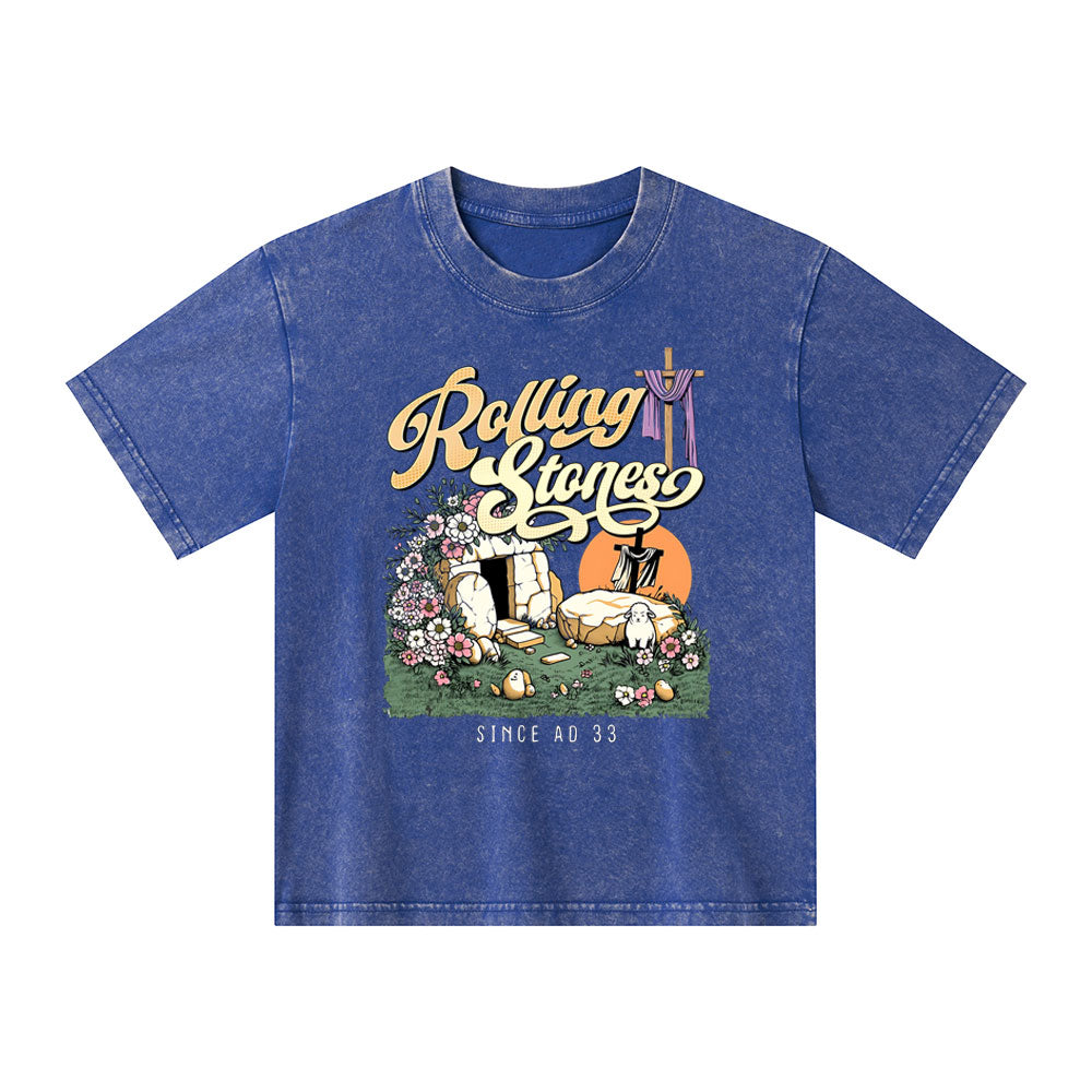 The Stone Was Rolled Away Sheep Christian Washed Kid  T-Shirt