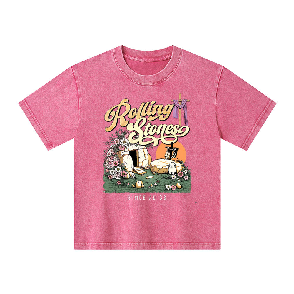The Stone Was Rolled Away Sheep Christian Washed Kid  T-Shirt