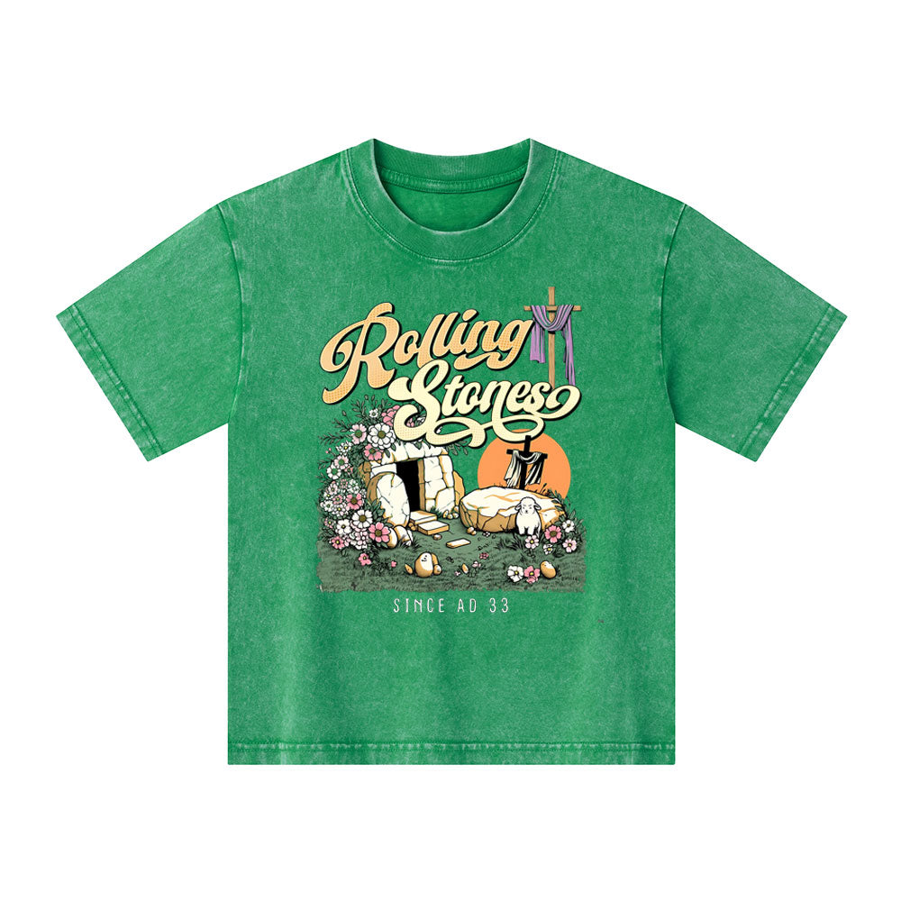 The Stone Was Rolled Away Sheep Christian Washed Kid  T-Shirt