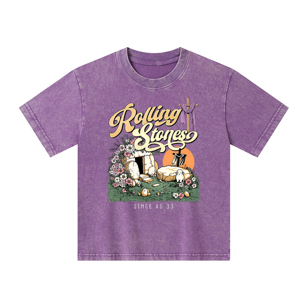 The Stone Was Rolled Away Sheep Christian Washed Kid  T-Shirt