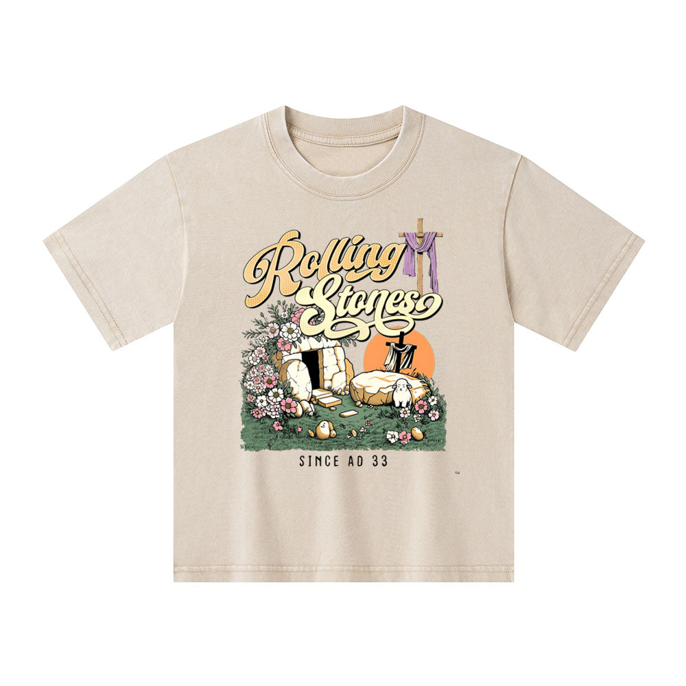 The Stone Was Rolled Away Sheep Christian Washed Kid  T-Shirt