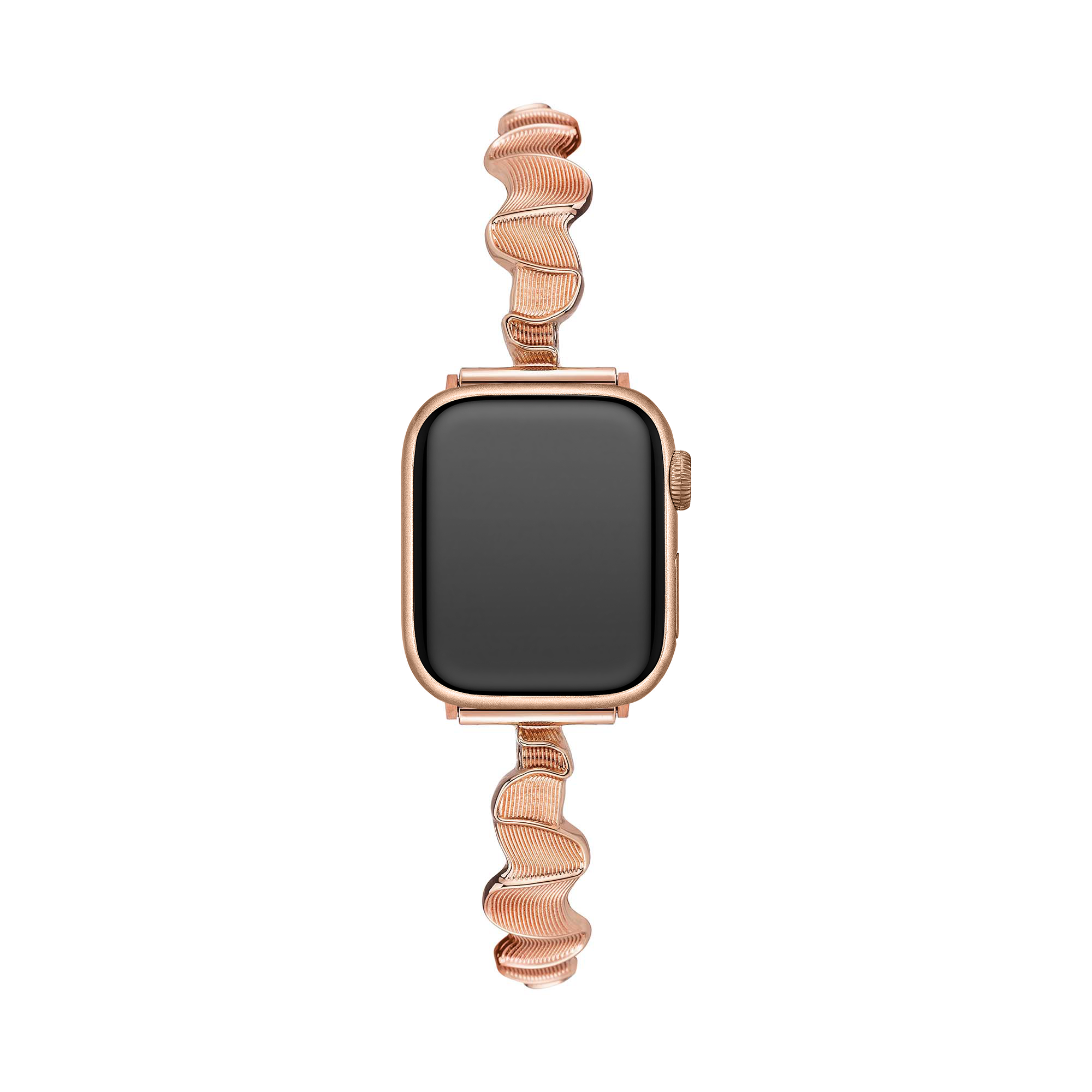 Sleek Wavy Metal Watch Band for Apple Watch