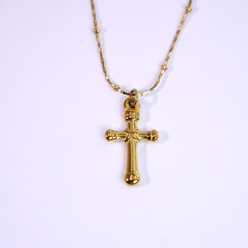 Rounded Adorable Minimalist Cross Necklace