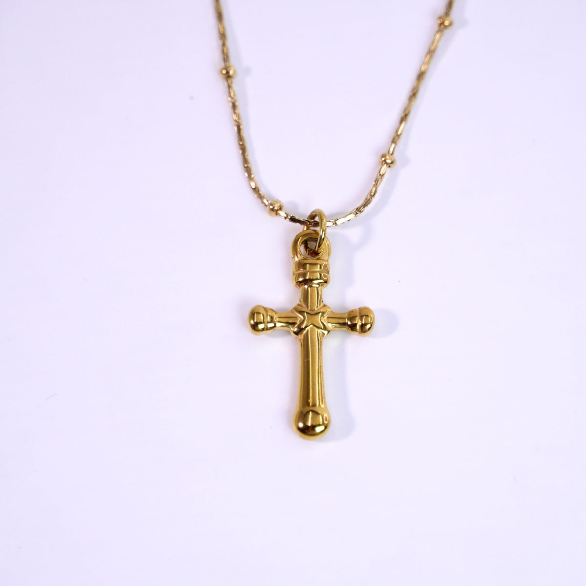 Rounded Adorable Minimalist Cross Necklace