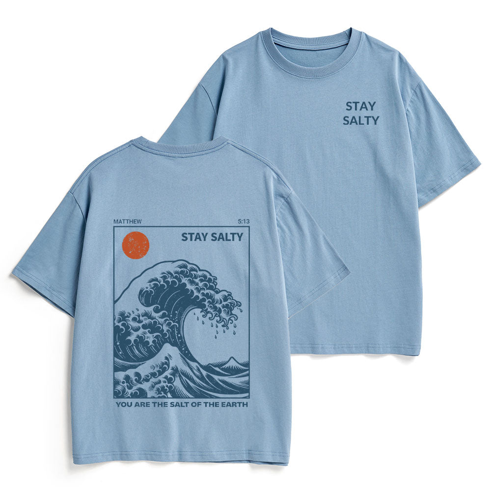 STAY SALTY Christian Heavy Cotton T-Shirt