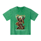 Saint Michael Archangel Christian Kid Washed T-Shirt