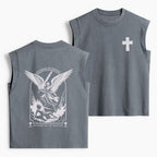Saint Michael The Archangel Defend Us In Battle Christian Women's Washed Tank Top