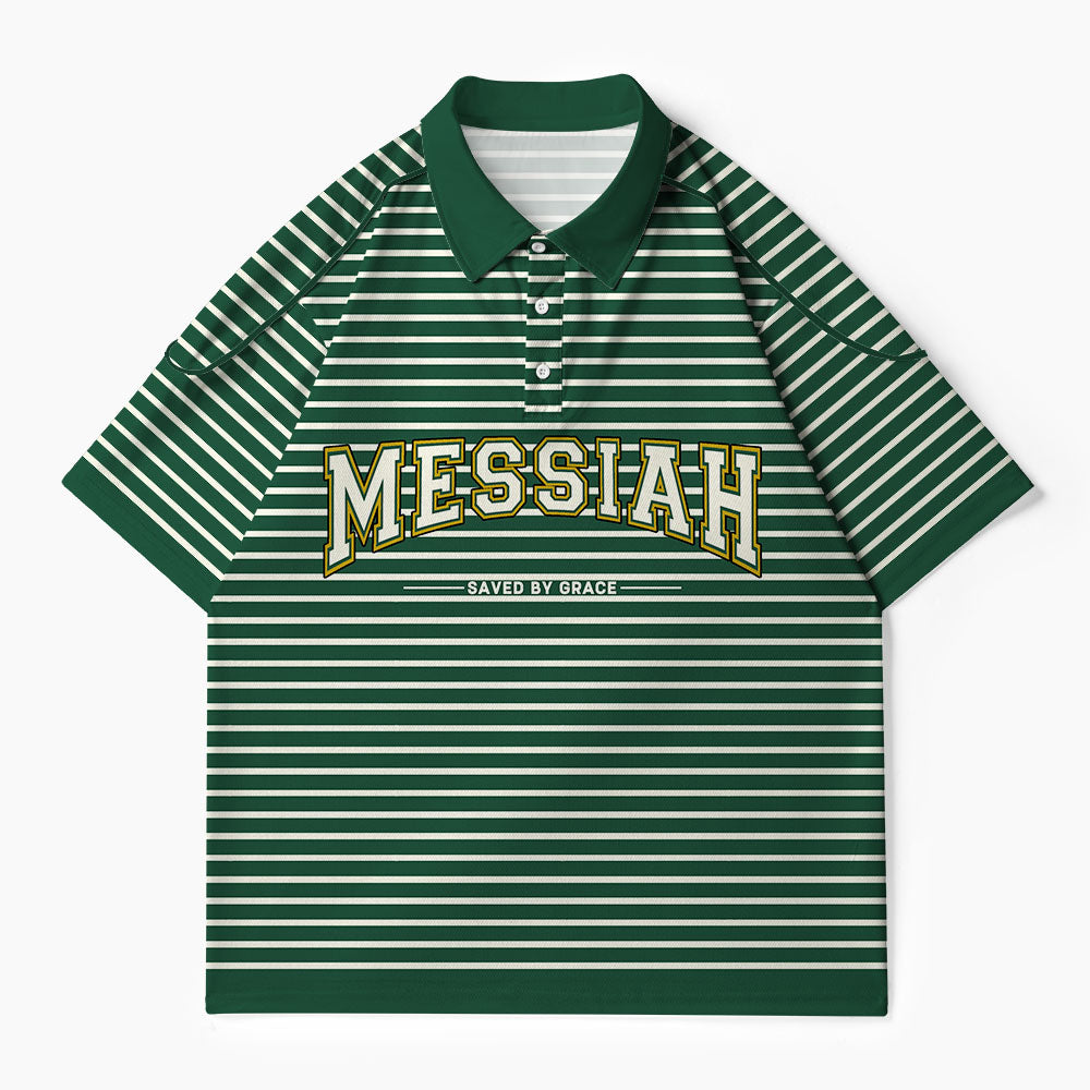 Saved By Grace Christian Buttoned Polo Jersey