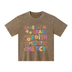 Saved By Grace Christian Kid Washed T-Shirt