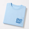Saved  By Grace Christian Unisex Pocket T-Shirt
