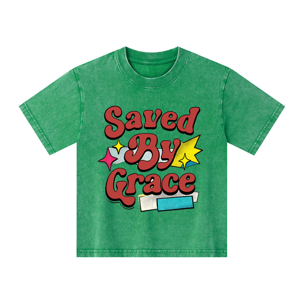 Saved By Grace Kid Washed T-Shirt