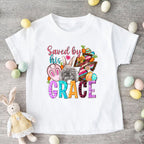 Saved by His Grace Easter Kids T-Shirt