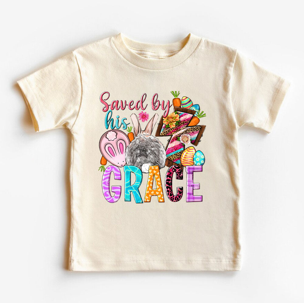 Saved by His Grace Easter Kids T-Shirt
