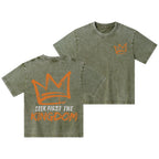 Seek First The Kingdom Christian Kid Washed T-Shirt