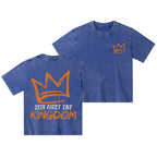 Seek First The Kingdom Christian Kid Washed T-Shirt