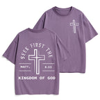 Seek First The Kingdom Of God Christian Heavy Cotton T-Shirt