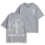Seek First The Kingdom Of God Christian Heavy Cotton T-Shirt