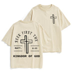 Seek First The Kingdom Of God Christian Heavy Cotton T-Shirt