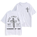 Seek First The Kingdom Of God Christian Heavy Cotton T-Shirt