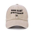She Is My Proverbs Christian Couple Washed Hat