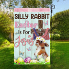 Silly Rabbit Easter Is For Jesus Double Sided Christian Flag