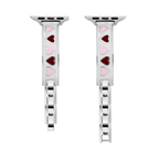 Heart Glow Enamel Copper Bracelet Watch Band for Apple Watch
