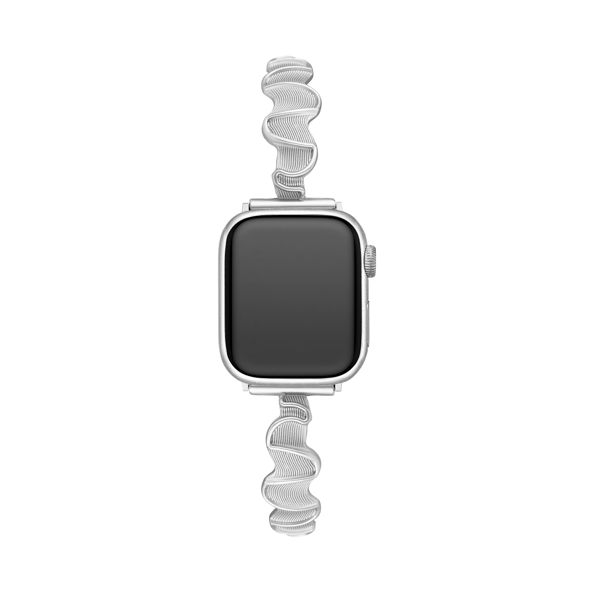 Sleek Wavy Metal Watch Band for Apple Watch