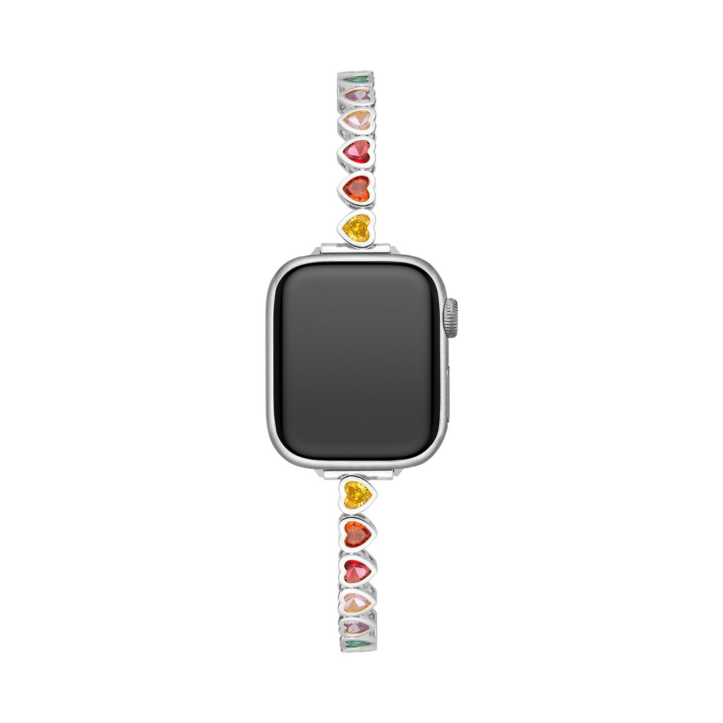 Rainbow Love 14k Gold / Platinum Plated Watch Band for Apple Watch