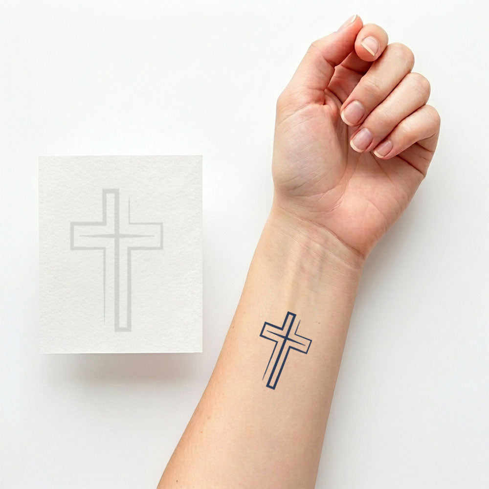 Simple Cross 12pcs Christian Temporary Tattoos