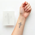 Simple Cross 12pcs Christian Temporary Tattoos