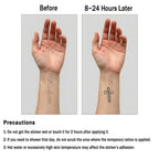 Simple Cross 12pcs Christian Temporary Tattoos