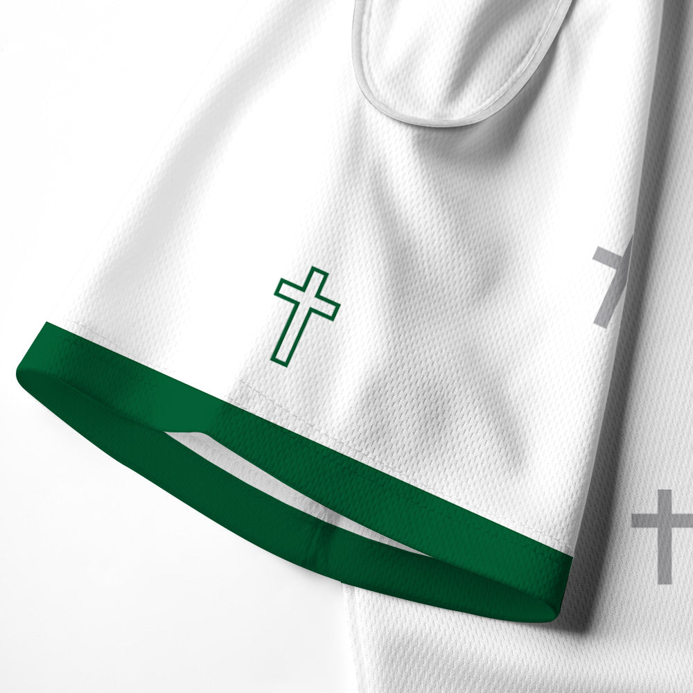 Simple Cross Christian Buttoned Polo Jersey