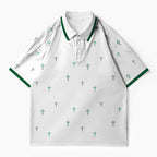 Simple Cross Christian Buttoned Polo Jersey