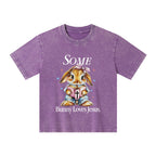 Some Bunny Like Jesus Christian Kid Washed T-Shirt