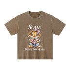 Some Bunny Like Jesus Christian Kid Washed T-Shirt