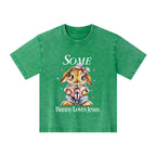 Some Bunny Like Jesus Christian Kid Washed T-Shirt
