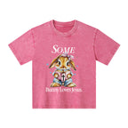 Some Bunny Like Jesus Christian Kid Washed T-Shirt