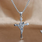 Stainless Steel Zodiac & Cross Necklace