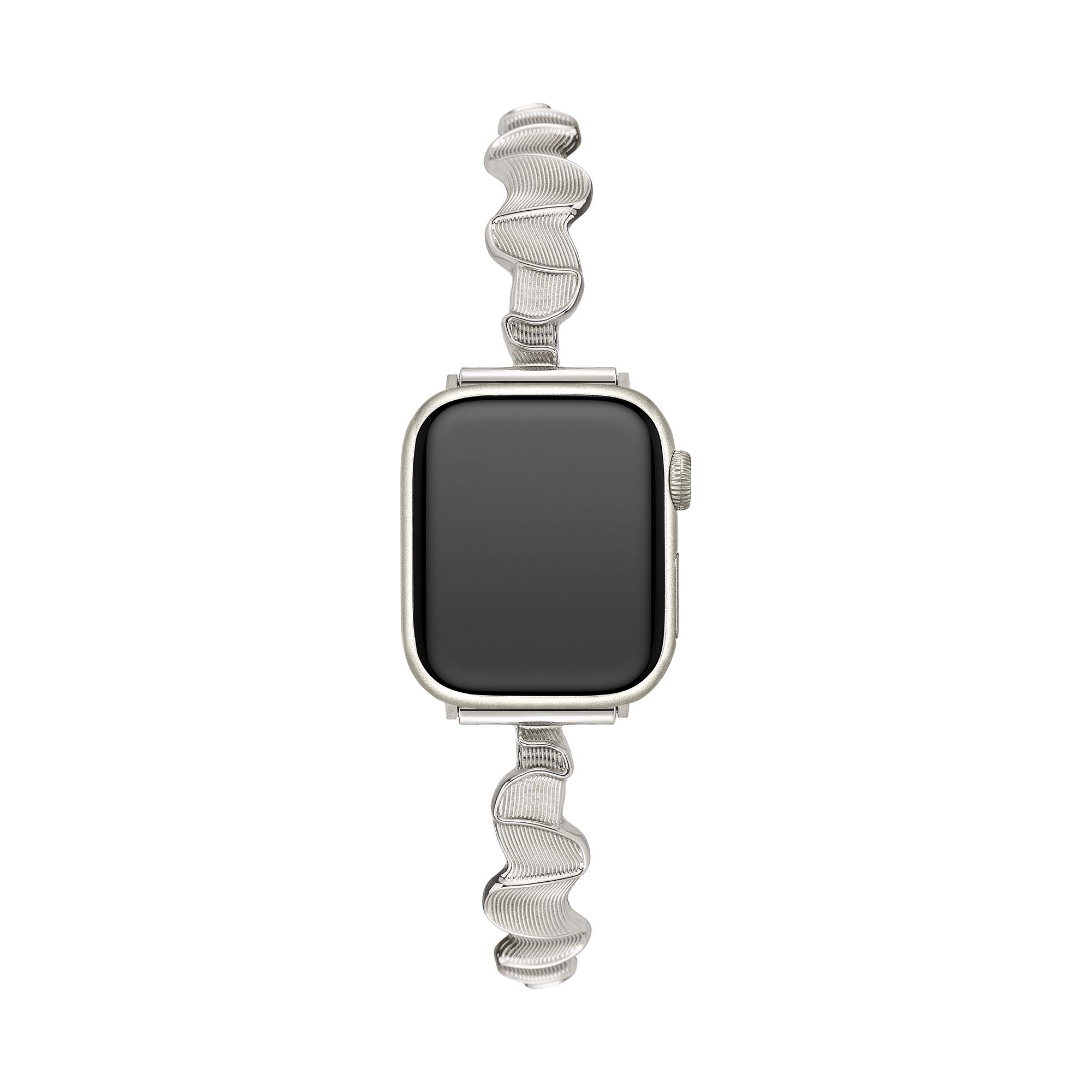 Sleek Wavy Metal Watch Band for Apple Watch